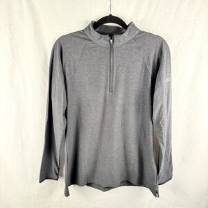 Peter Millar Women's Gray Quarter Zip Belvedere Logo Golf Activewear XL NWT